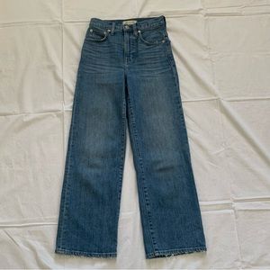Madewell Slim Wide Leg Crop Blue Jeans Size 23